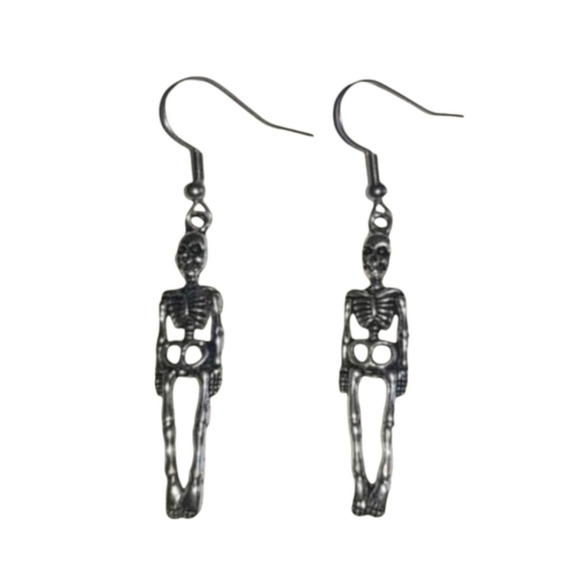 Handcrafted Skeleton Earrings - Picture 1 of 3